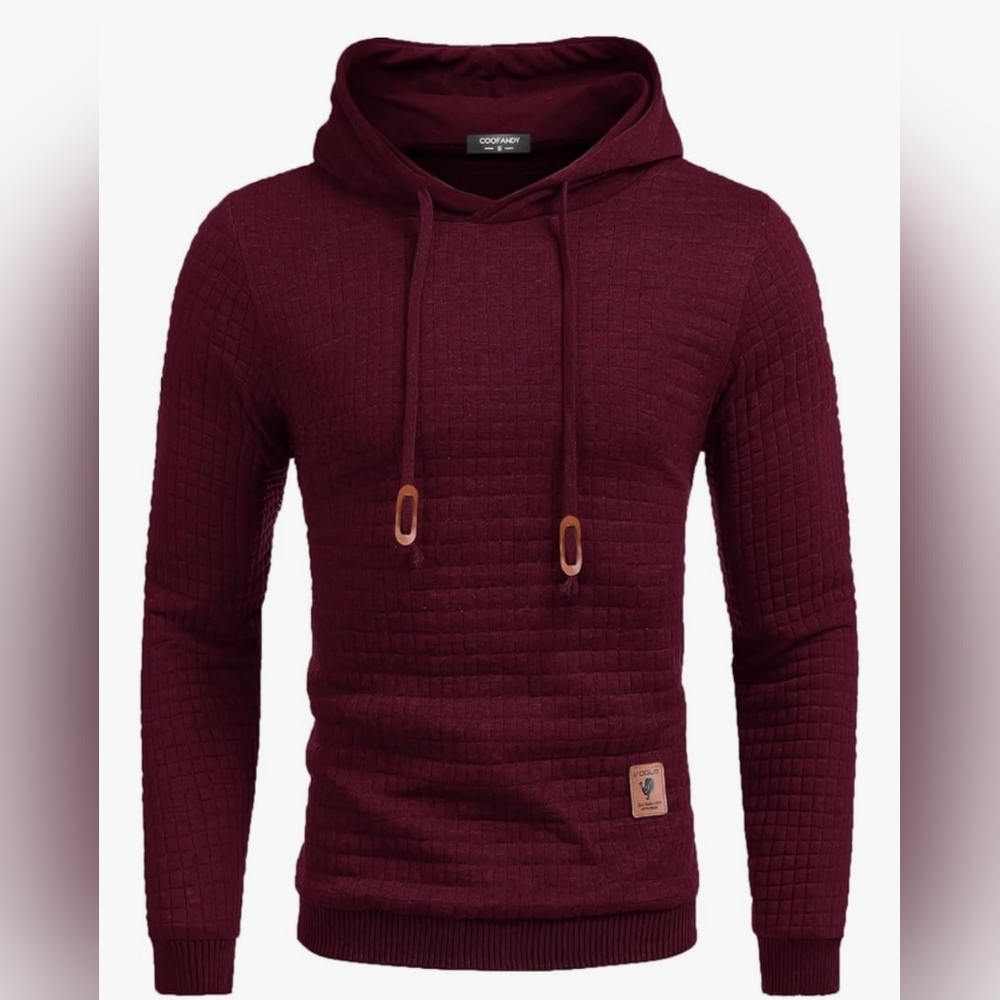 COOFANDY Mens Hooded Sweatshirt Casual Long Sleeve